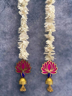 Chameli & Pink Lotus Tassel Dangler Set of 2