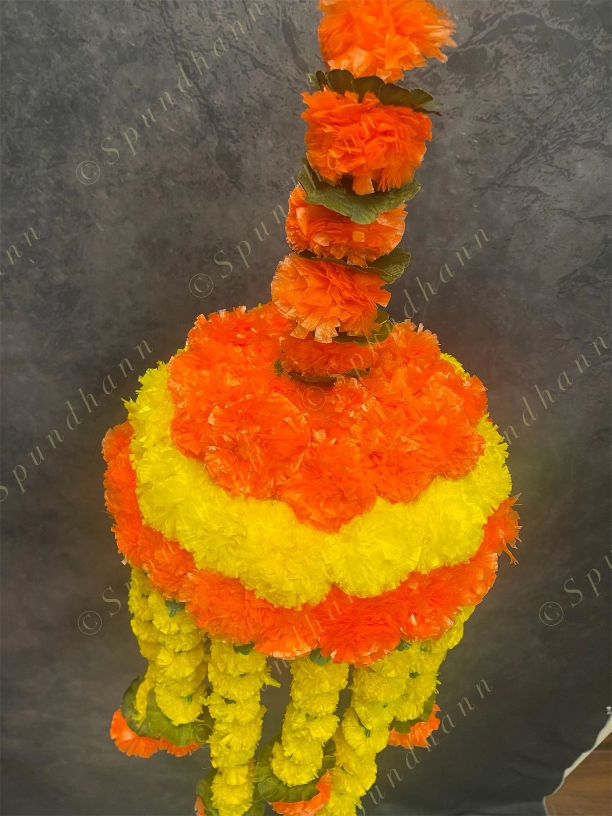 Marigold Yellow & Orange Jhoomar Dangler Decor