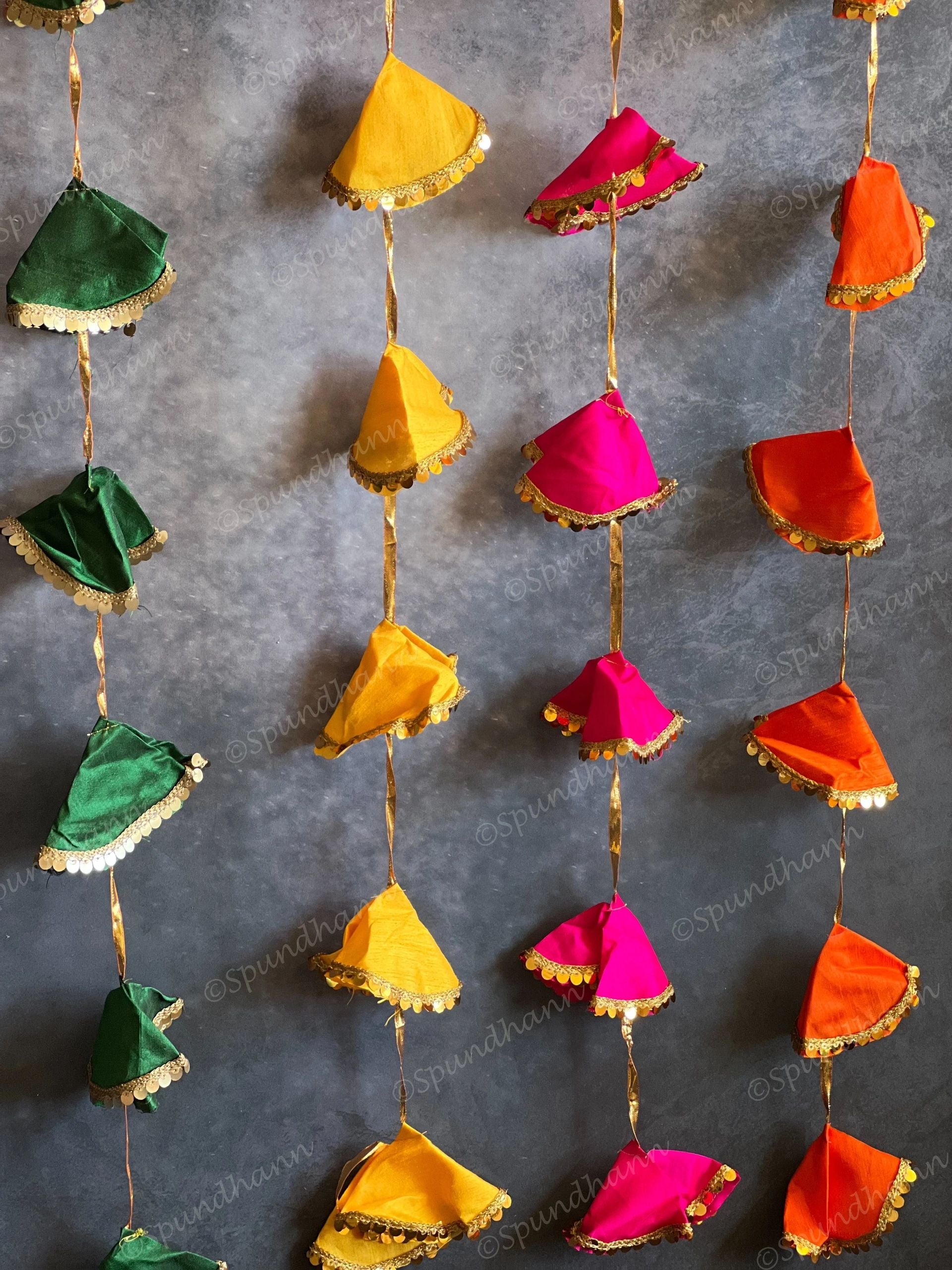 Solid Color & Sequin Dangler - Pack of 4 Strings