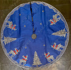 Embroidered Christmas Tree Skirt .