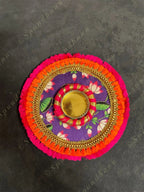 Multicolor Frill Tea Light Holder with Lotus Pattern
