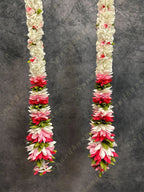Multi Color Flower Dangler With Pearls - Set Of 2