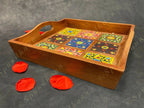 Ceramic Styled Wooden PARTY SERVING TRAY
