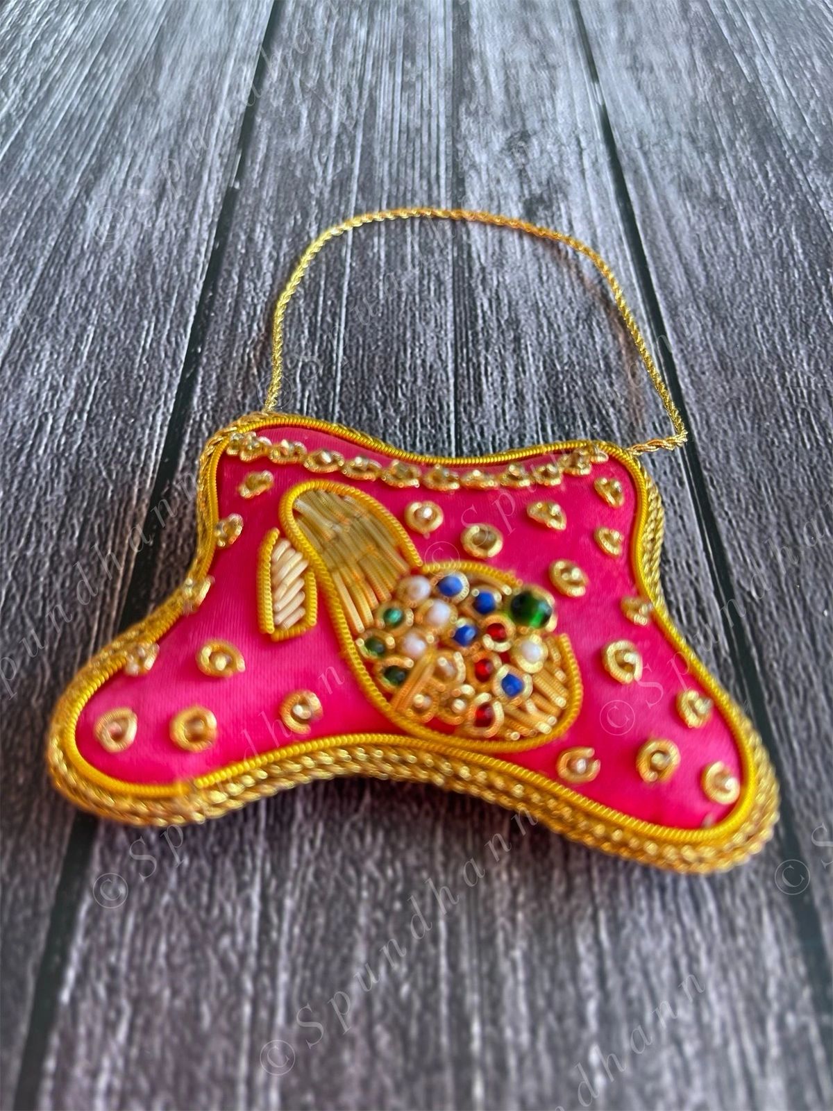 Embroidered Clutch Christmas Tree Ornament