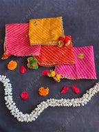 Leheriya Square Cloth Thaal / Plate Cover