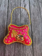 Embroidered Clutch Christmas Tree Ornament