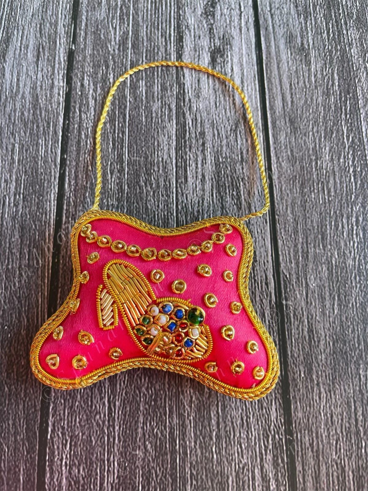 Embroidered Clutch Christmas Tree Ornament