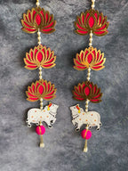 Lotus & Pearls Cow Wall Dangler Set of 2