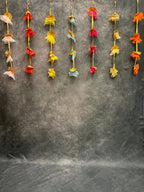 Short net & Gold Gota Dangler Strings Wall Hanging Decor - Pack of 4 Strings