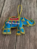 Embroidered Elephant Christmas Tree Ornament