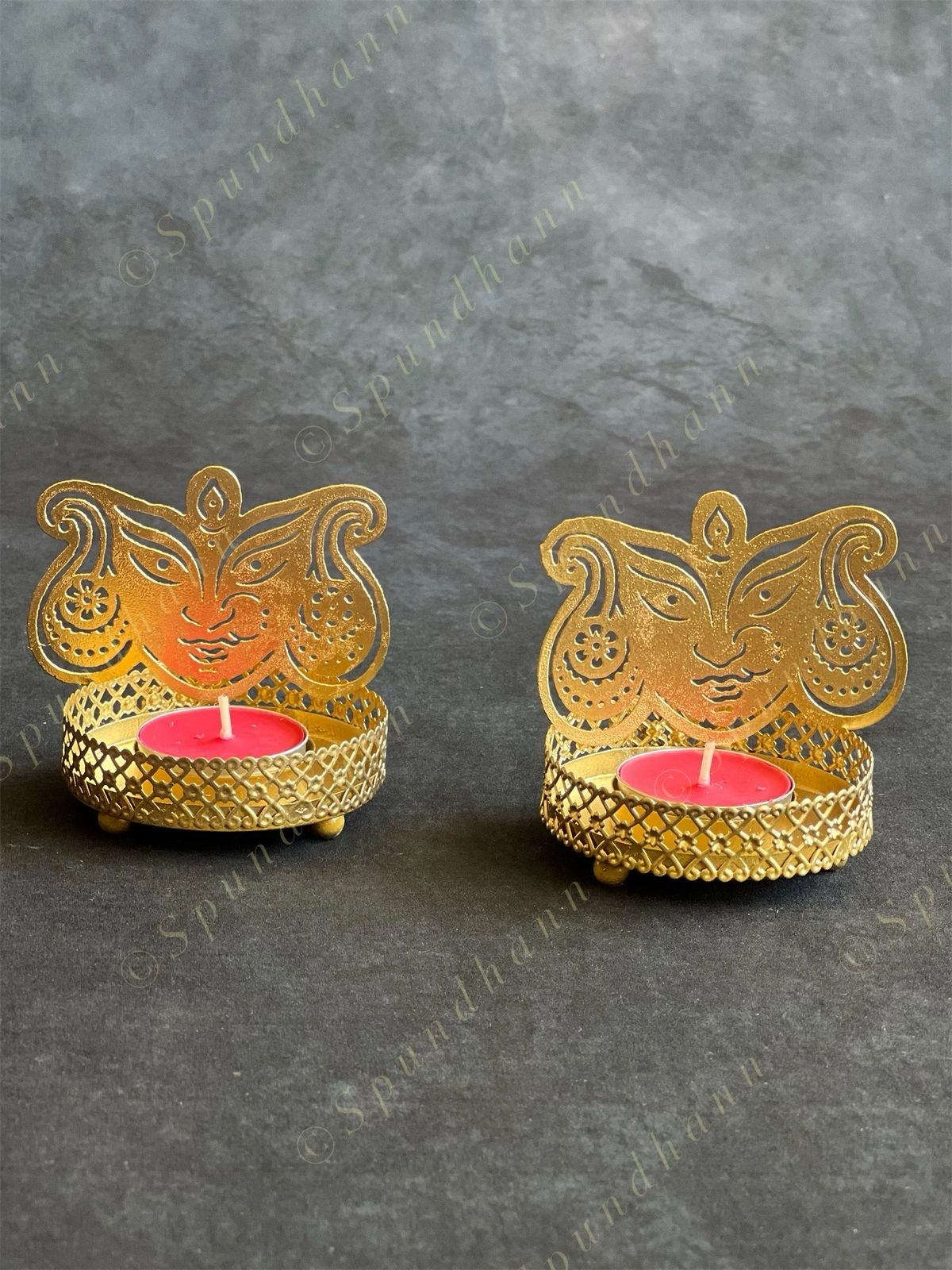 Shadow Tea Light Candle Holders - Ganesh /Maa Durga / Om