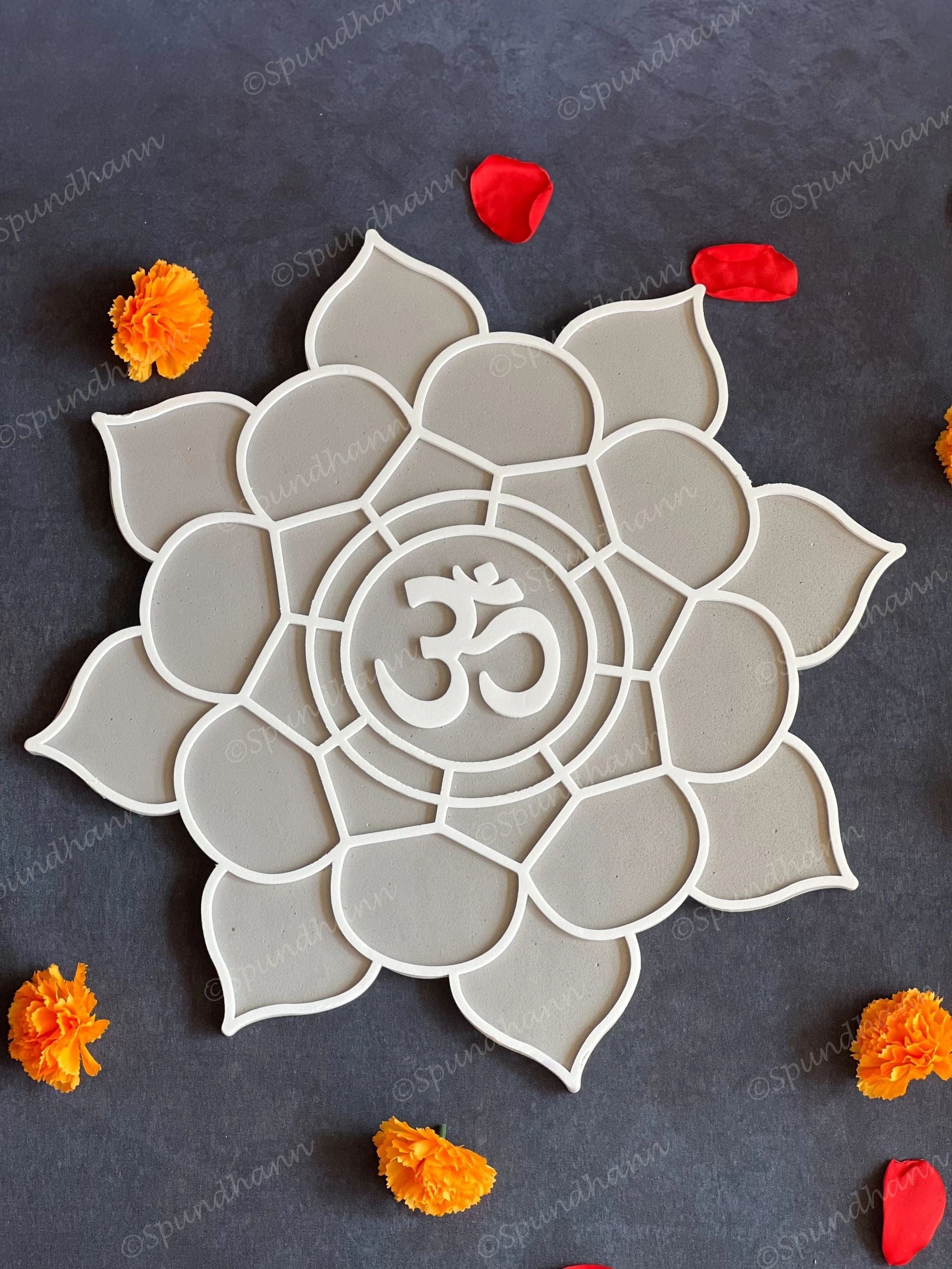 Floral OM Set DIY Fill in Rangolis