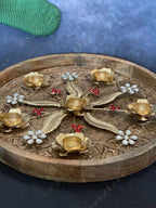 Feather Tea Light Rangoli