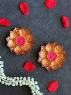 Copper Color Lotus Tea Light Holder