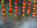 Colorful Pom Pom/Gota Hanging Set of 2