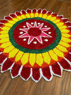 Large Floral Rangoli Floor Mat