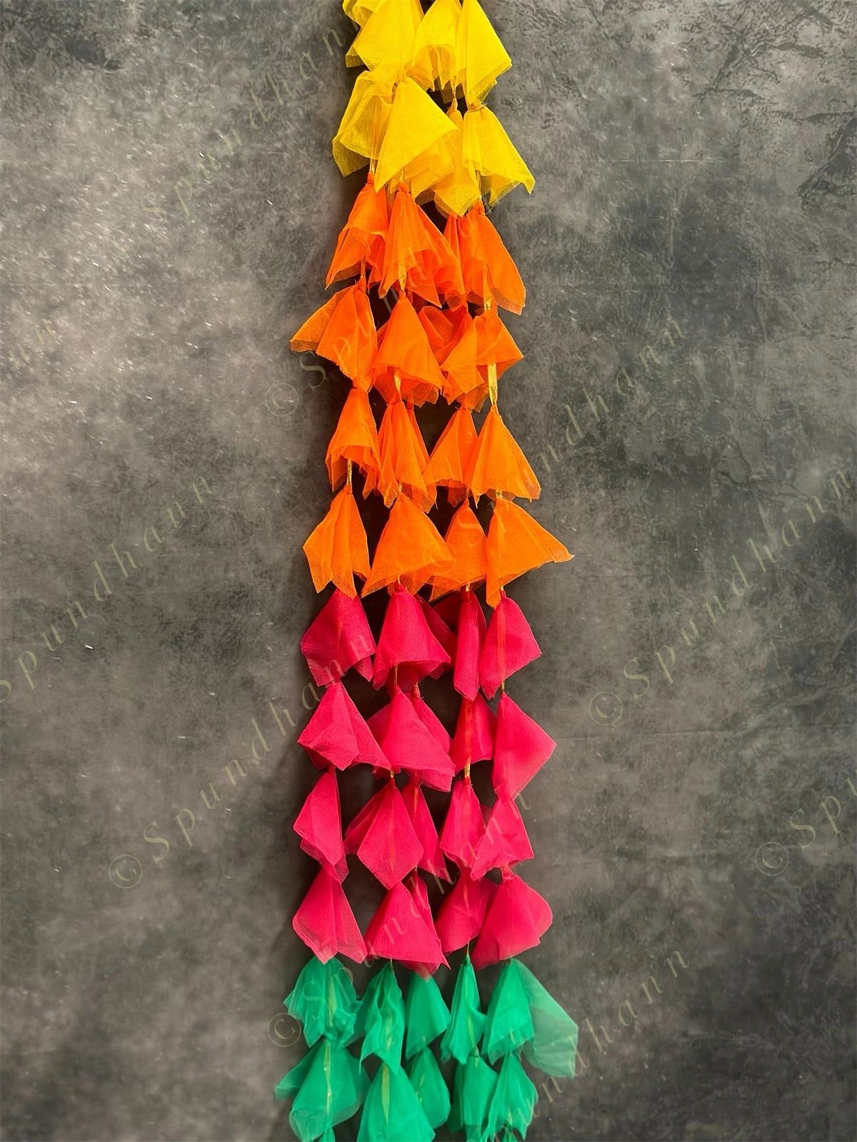 Soft Net Multicolor Long Danglers Pack of 4 Strings