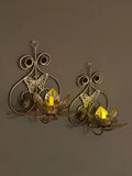Butterfly & Lotus Wall Hanging Tea Light Holder Set of 2