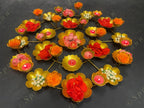 Designer Rangoli with Tea Light Holders