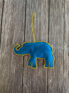 Embroidered Elephant Christmas Tree Ornament