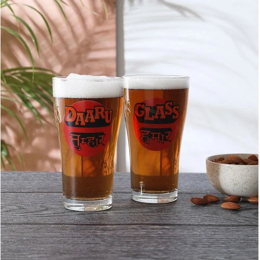 Daru cocktail beer glass set of 2