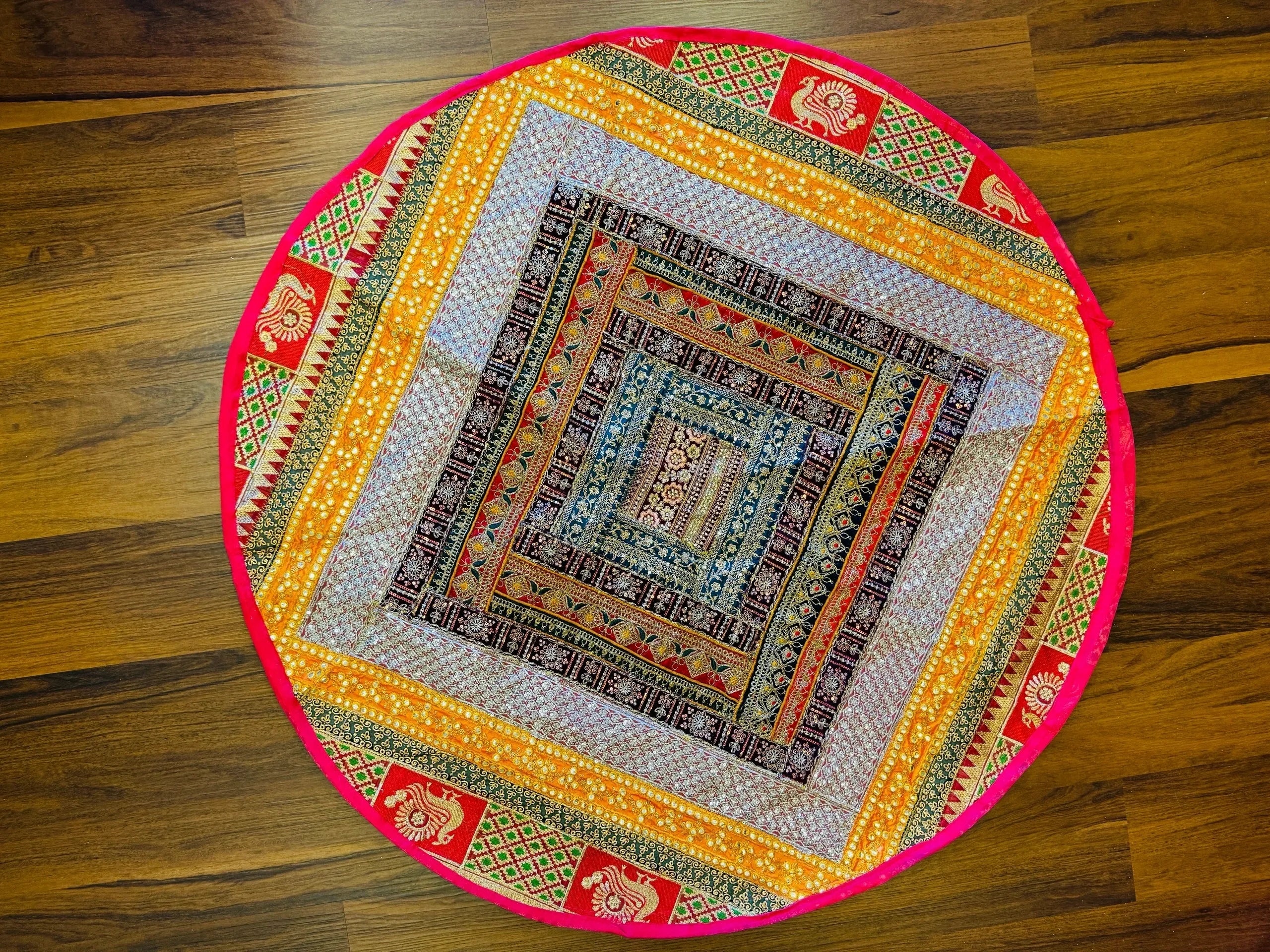 Designer Handcrafted Round Rangoli Dia 40 inch