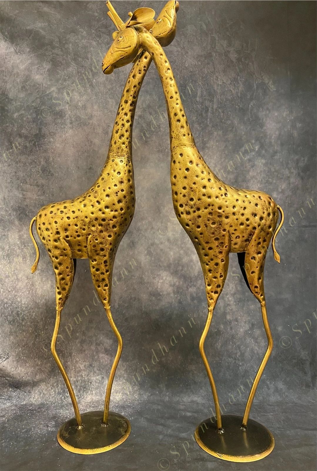 Giraffe Figurine Tea Light Holder Pair
