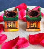 Terracotta Tulsi Rectangular Deepak Holders