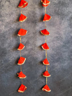 Solid Color Silk & Triangle Gota Dangler - Pack of 4 Strings