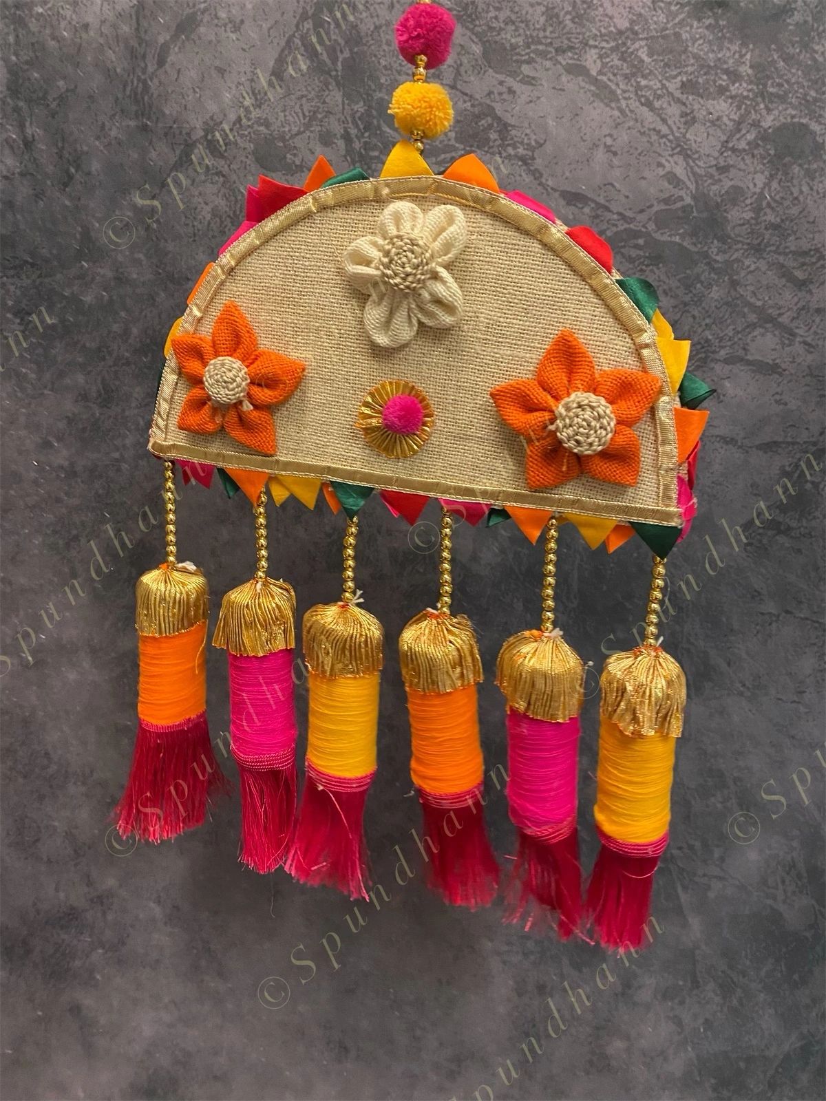 Semi Circular Wall Hanging with Dangler