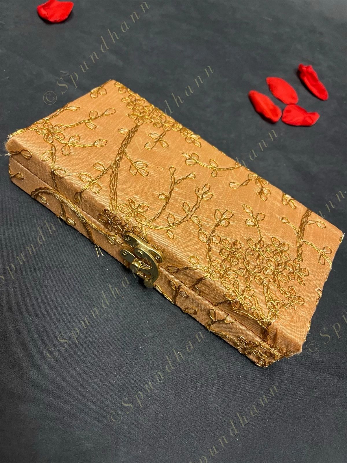 Rectangular Floral Embroidered Gift Box Only