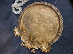 Large Decorative Gold Floral Platter