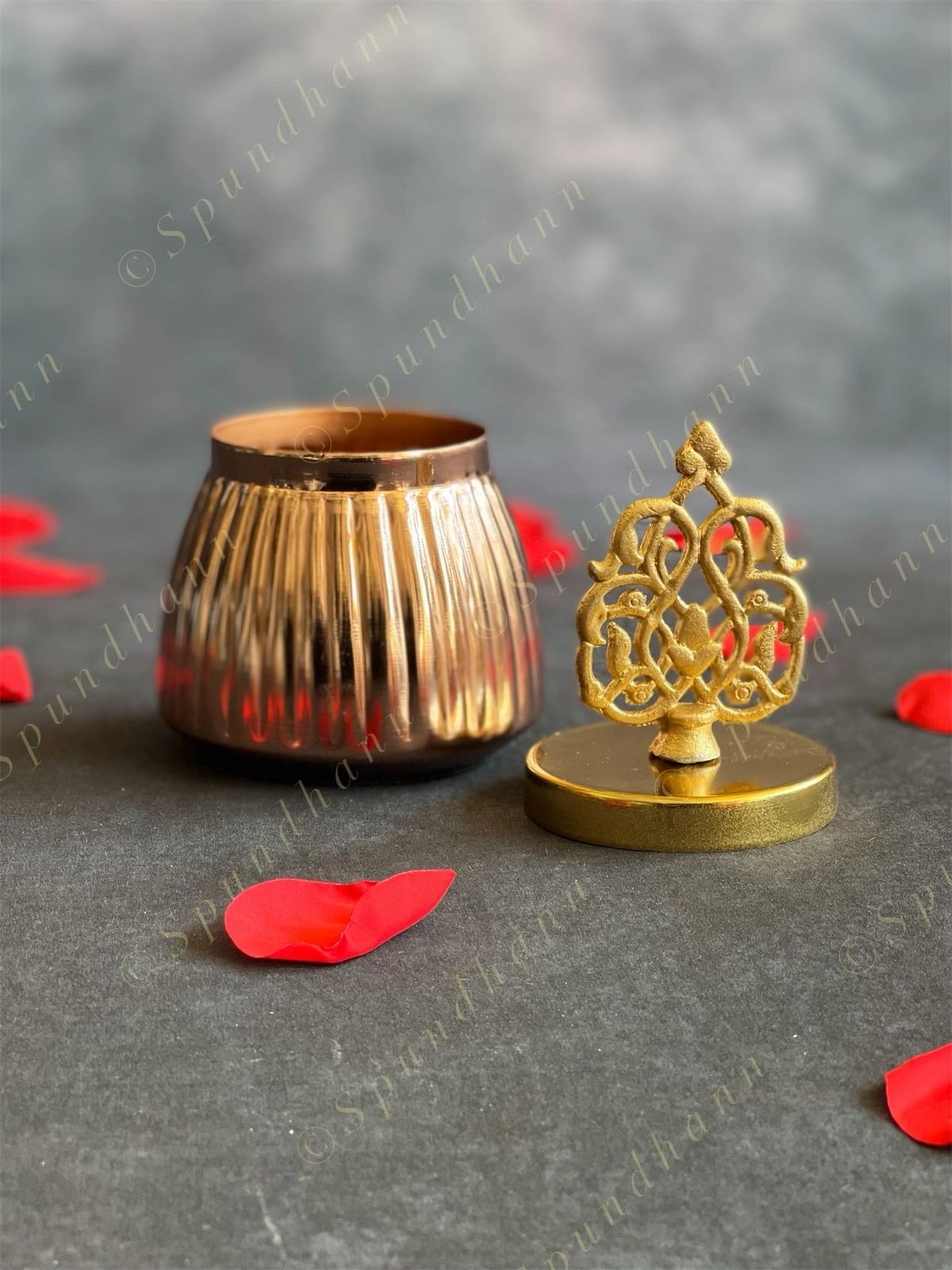 Small Canister with Decorative Taj Lid
