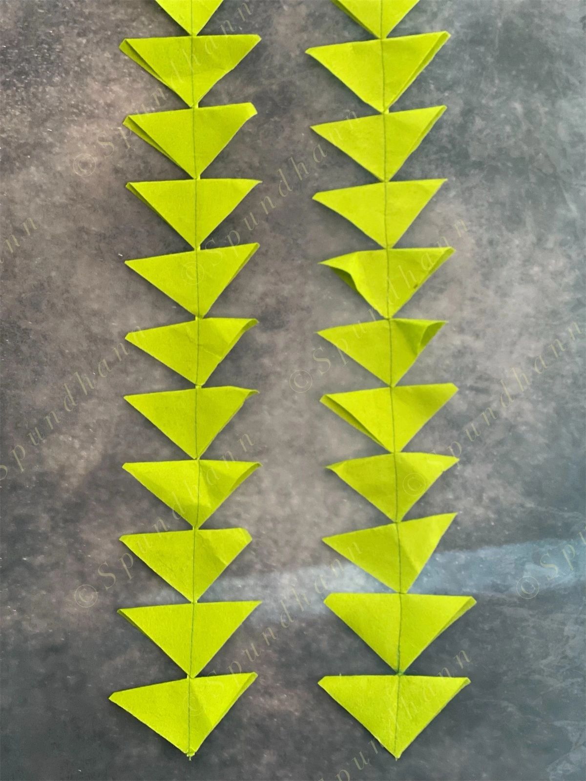 Neon Colored Triangular Felt Fabric Wall Hanging Decor