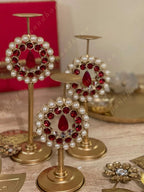 Pearl & Ruby Drop Standing Tea Light Holder Set of 3