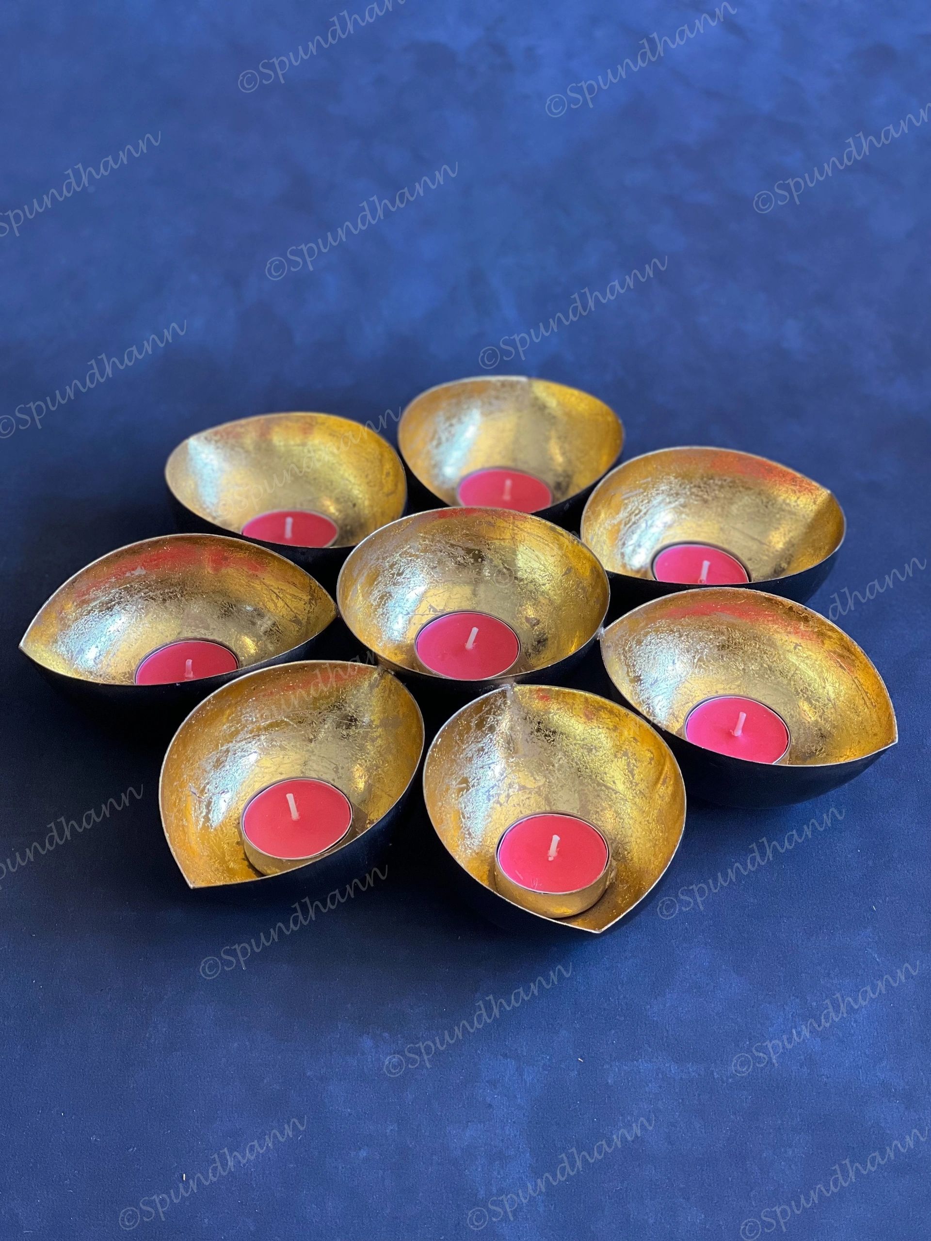 Large Diya Shape Tea Light Holders