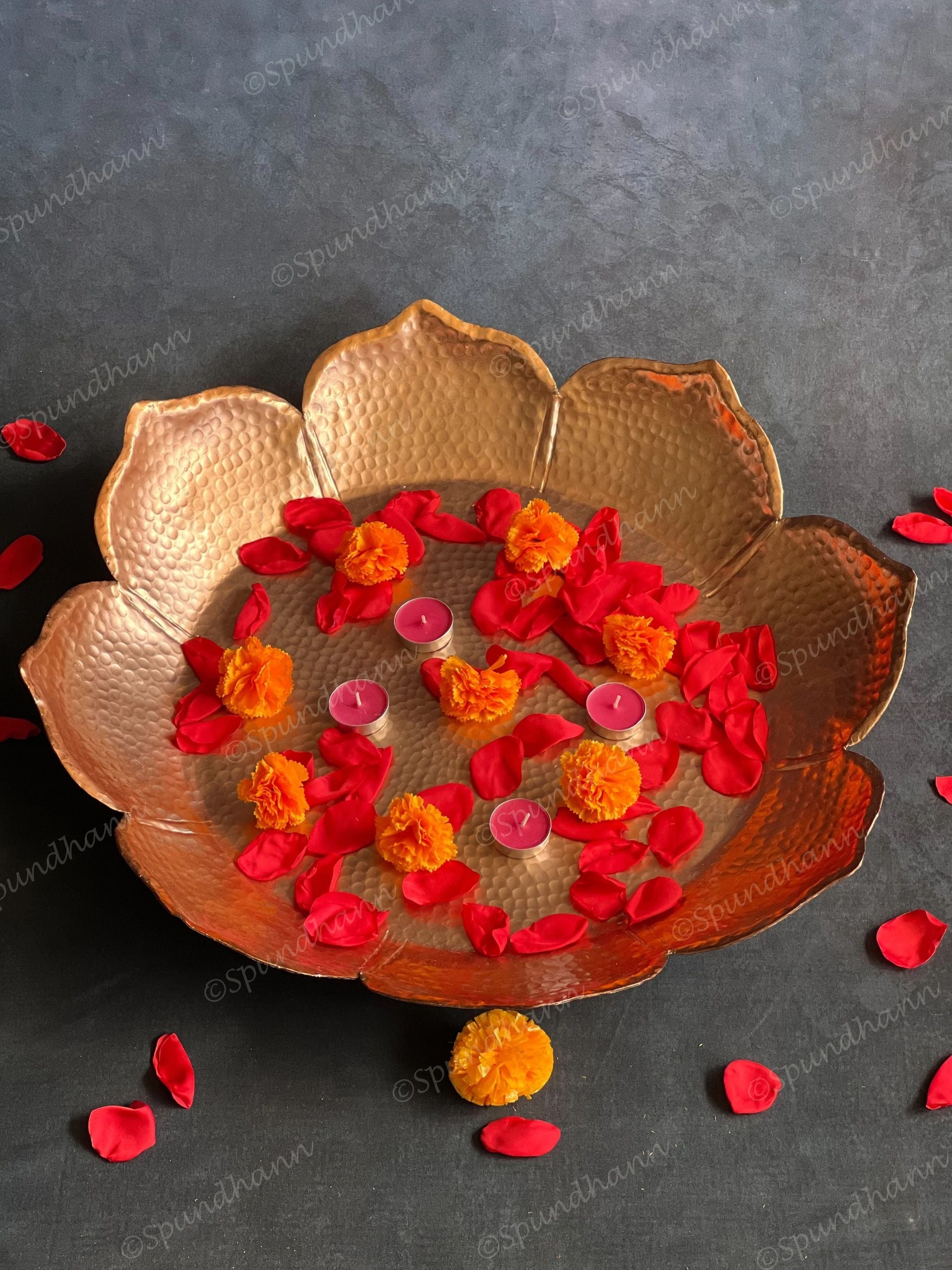 Grand Sunflower Copper Color Thaal Urli