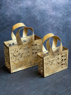 Gorgeous Lotus Cutwork Metal Bags