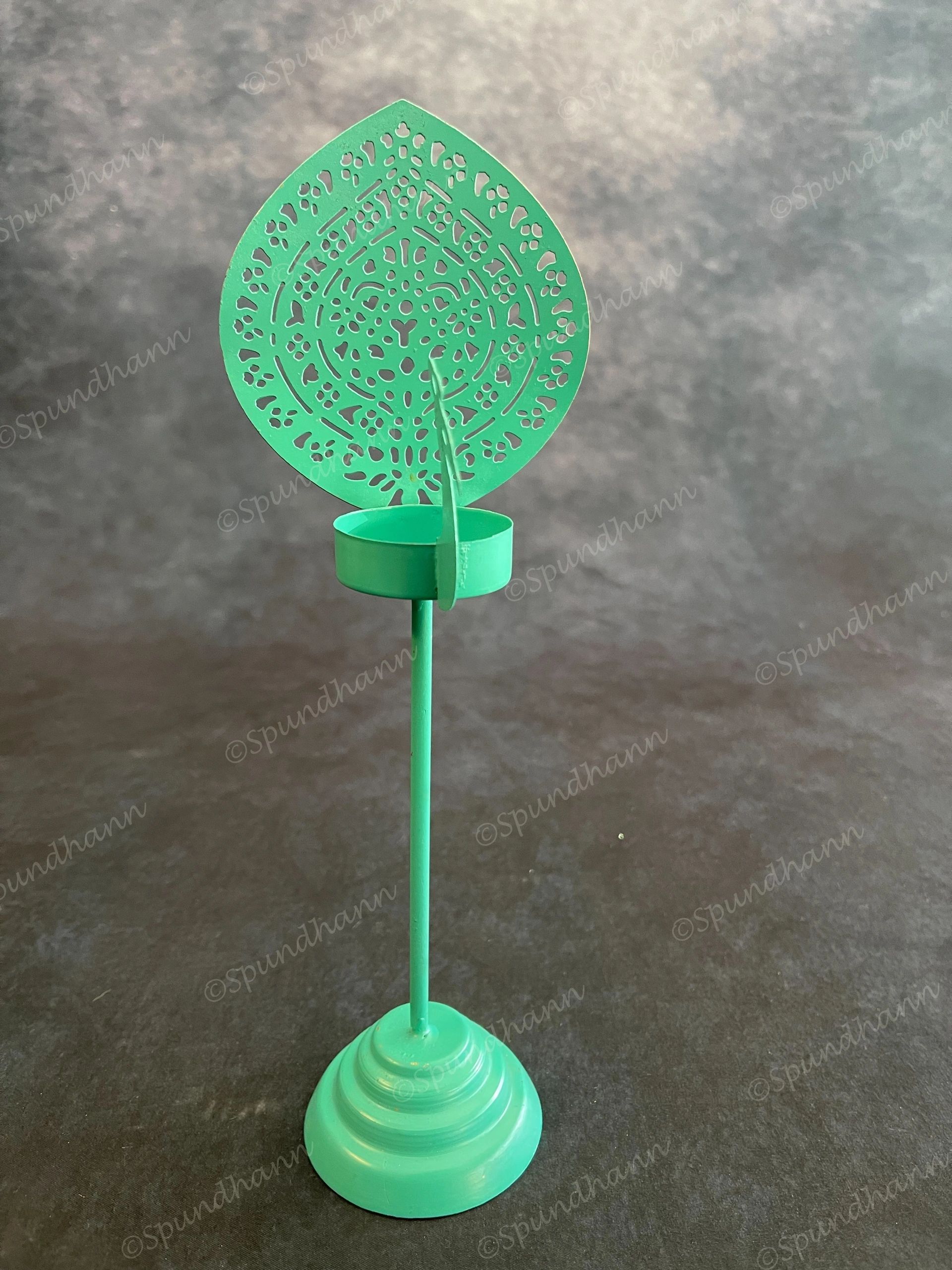 Blue Peacock Tea Light Holder