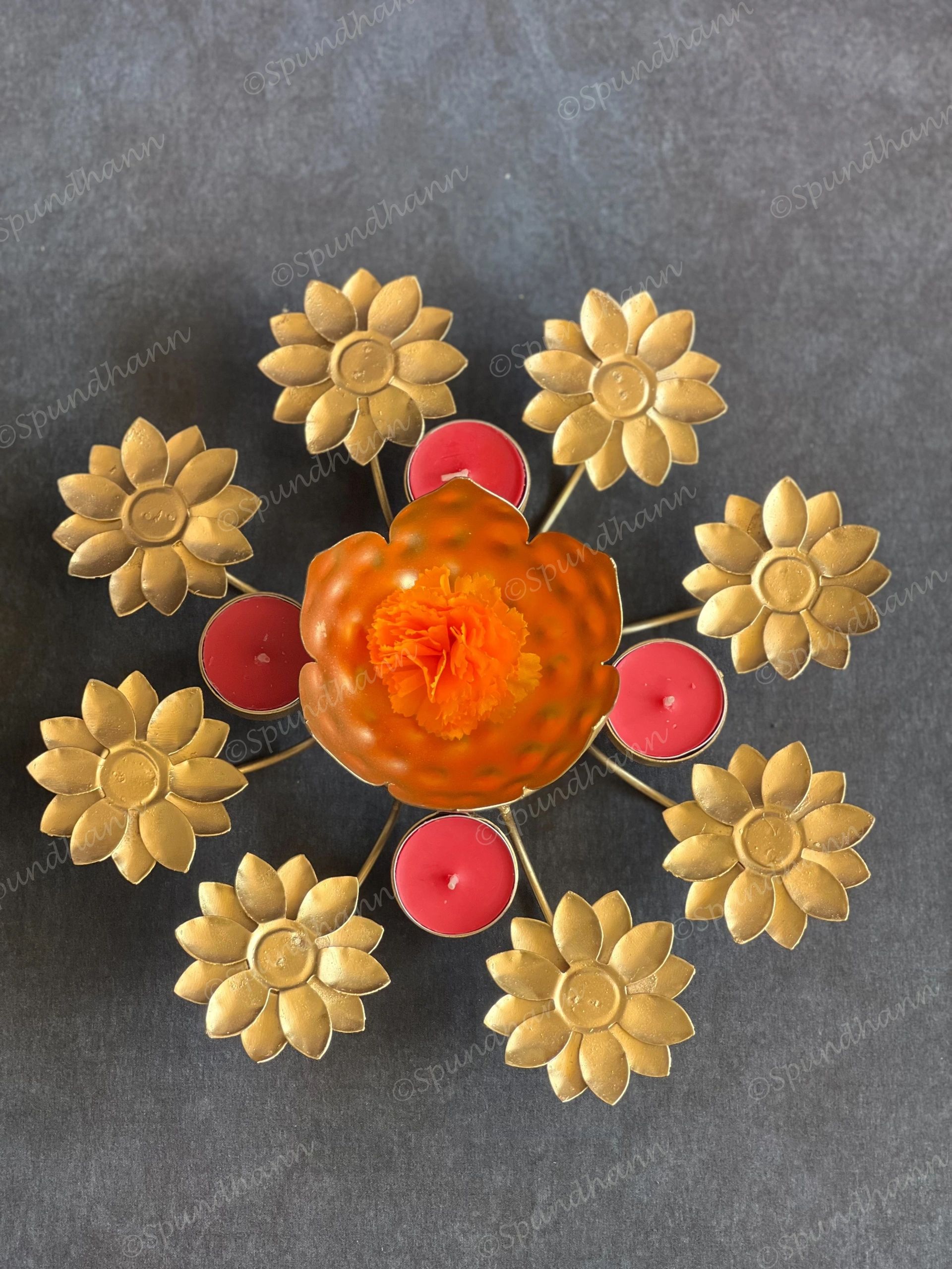 Rangoli Urli with Extended Tea Light Holders