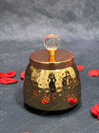 Hammered (Large) Canister with Crystal Lid