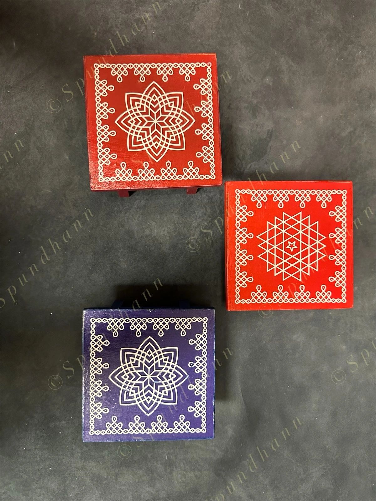 Rangoli Wooden Stand - One