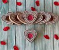 Heart Shaped Wooden Block Tea Light Holder