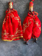 Ethnic Indian Rajasthani Kathputli Set of 2 (Puppet Dolls)