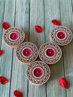 Round Wooden Block Tea Light Holder