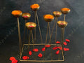 8 Golden Cup Standing Tea Light Holder