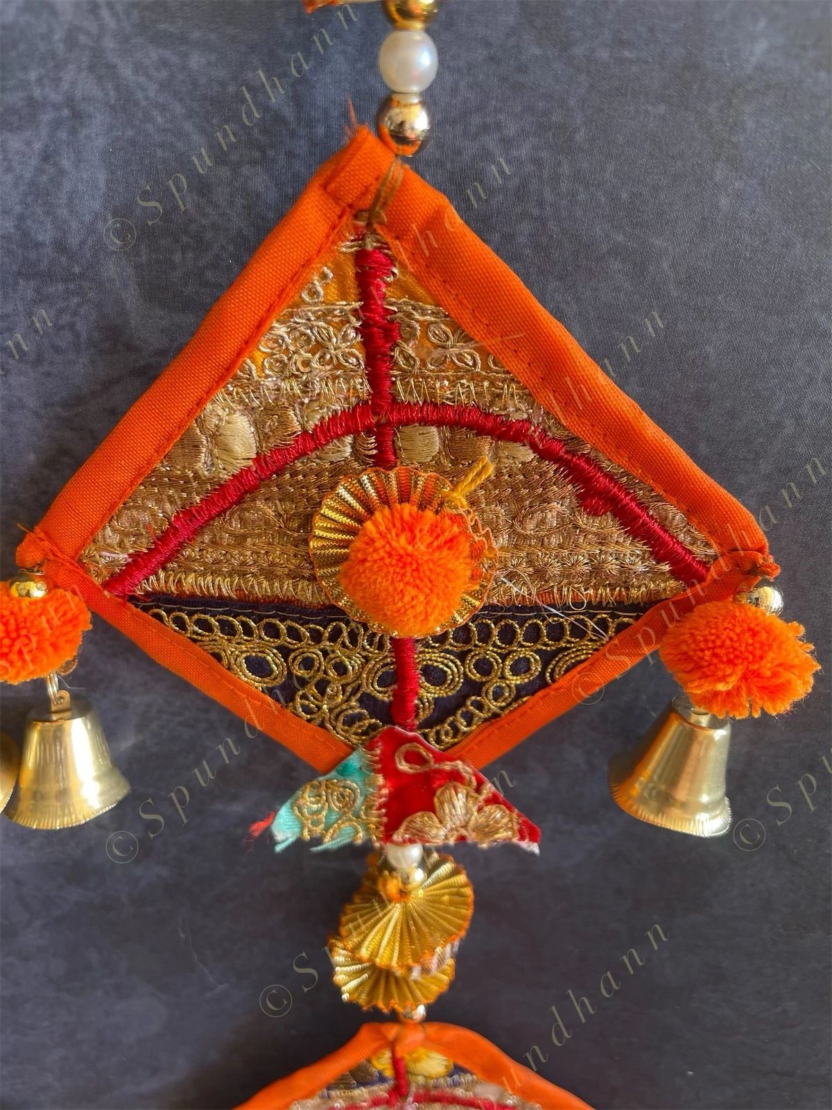 Small Kites with Bells Wall Hanging Decor Set of 2