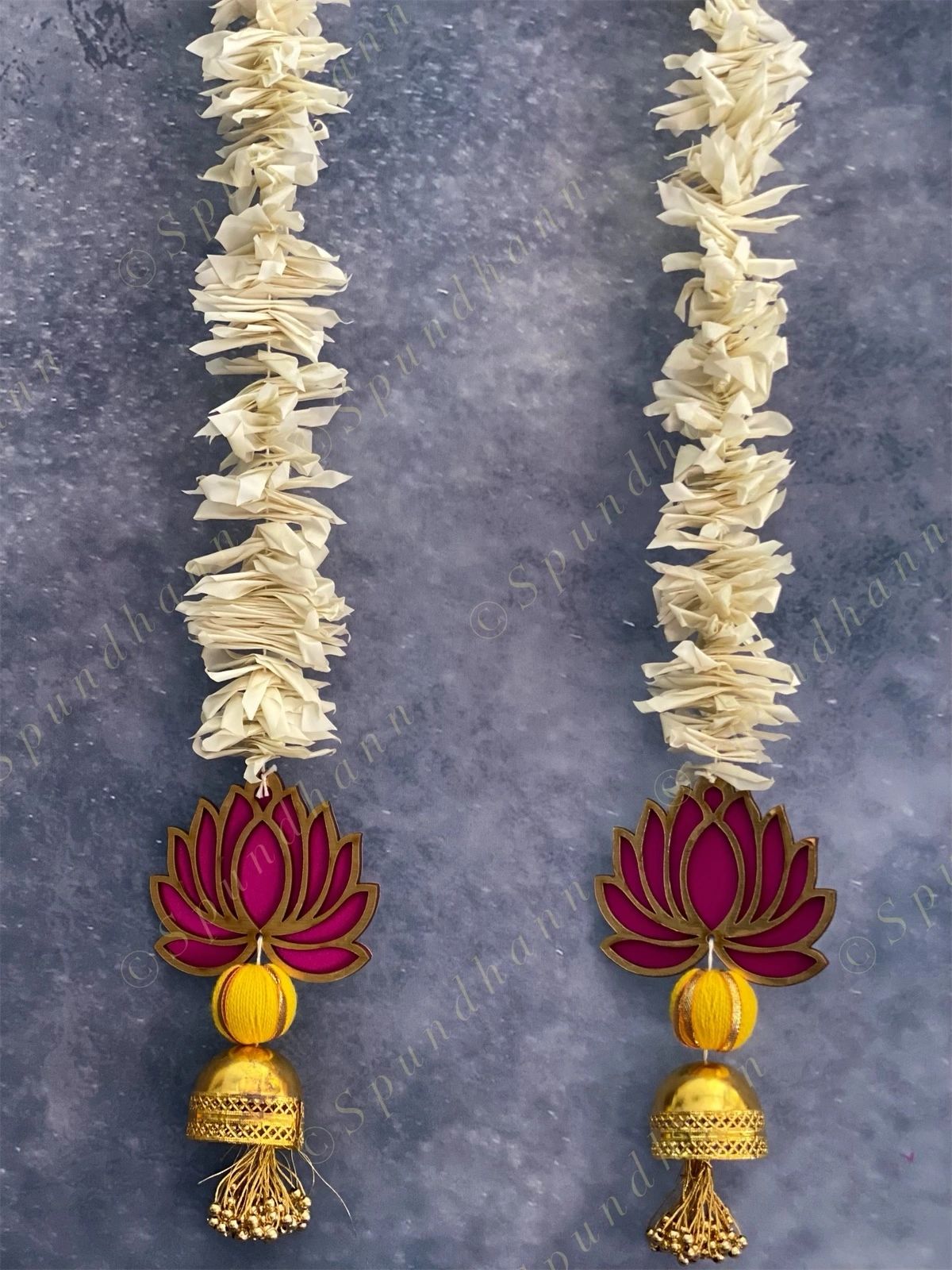 Chameli & Pink Lotus Tassel Dangler Set of 2