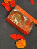 Gift Box with Tea Light Holder and Motichoor Laddoo Candle