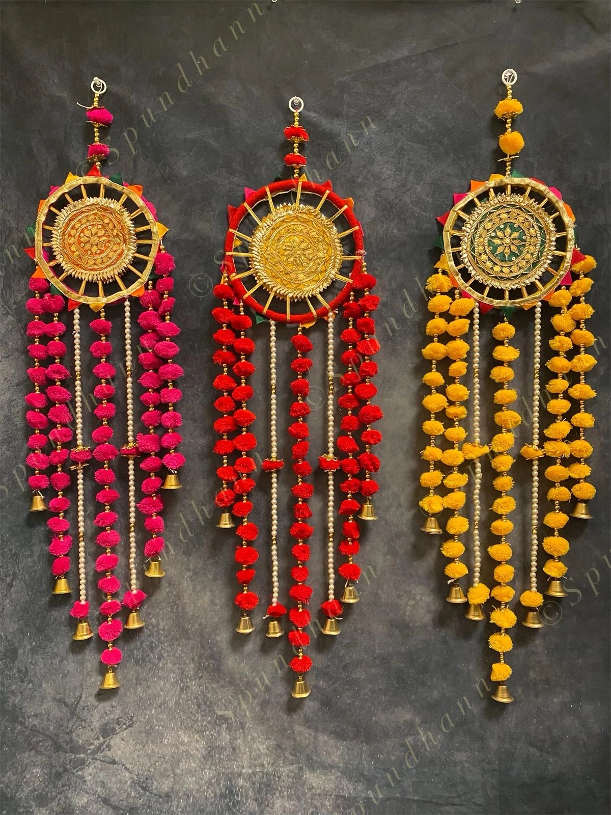 Chakri with Gota Pati and Pom Pom Dangler